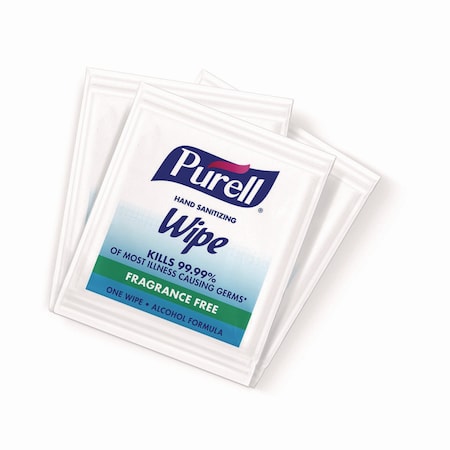 Purell Sanitizing Hand Wipes, Individually Wrapped, 1-Ply, 4.5 x 6.5, Lemon, White, PK1800 9020-06-EC